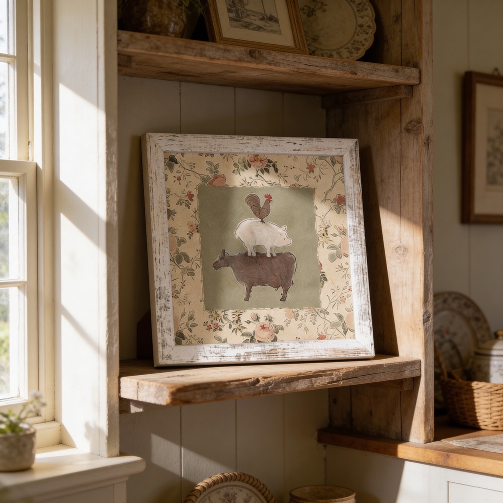 Farmhouse Farmyard Friends Framed Art